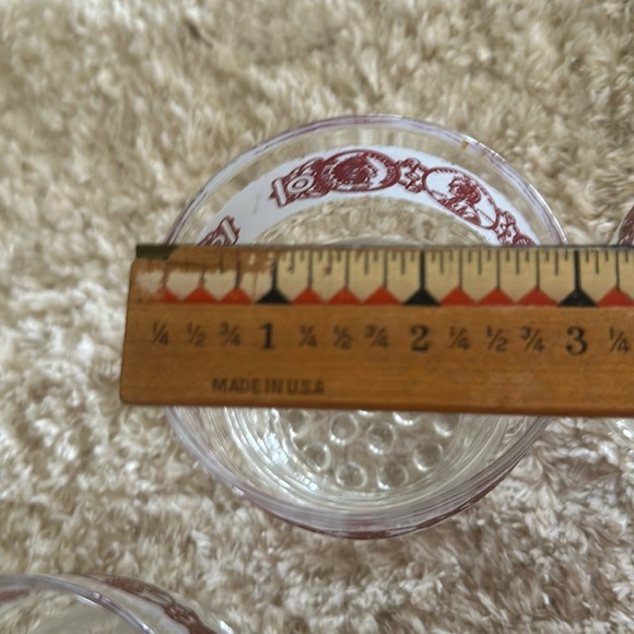 4 VINTAGE wheat head penny glasses with hobnob bottoms. - Picture 6 of 6